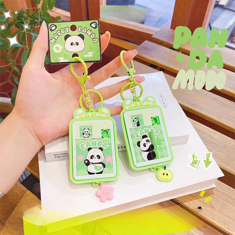 Wholesale 12PCS Panda Bead Silicone Keychain